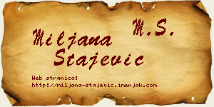 Miljana Stajević vizit kartica